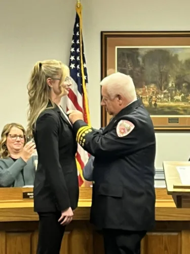 Cortland swears in new full-time firefighter